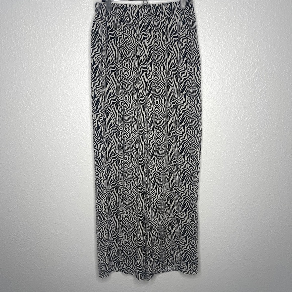 Missguided Pants - Black & white wide‎ leg  pants